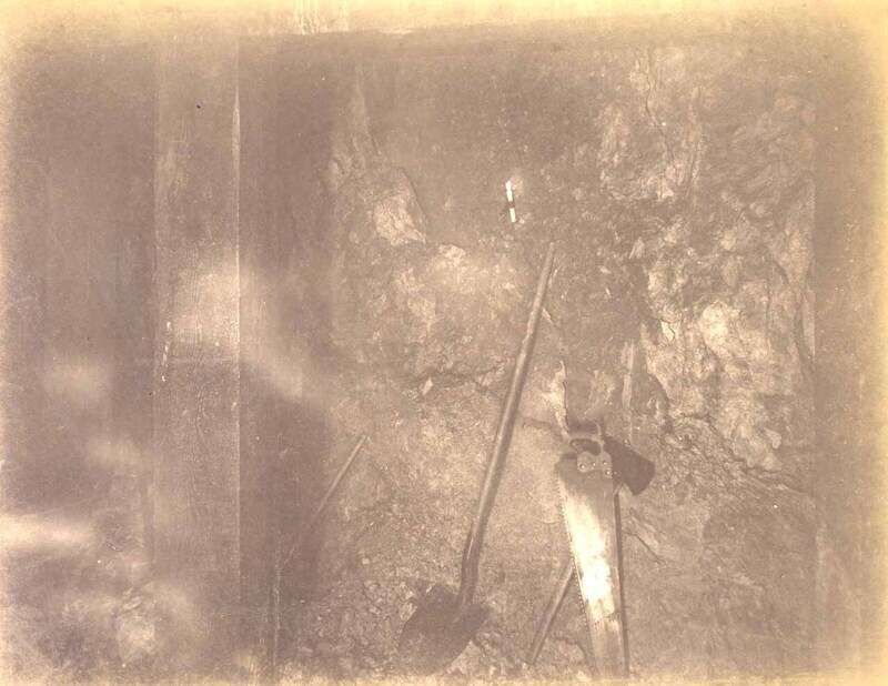 Mt Con 550 level East sill floor.  Showing ore breast on hanging wall.