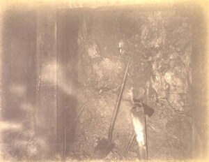 Mt Con 550 level East sill floor.  Showing ore breast on hanging wall.