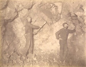 Mt Con 550 level East.  Showing ore after blasting.