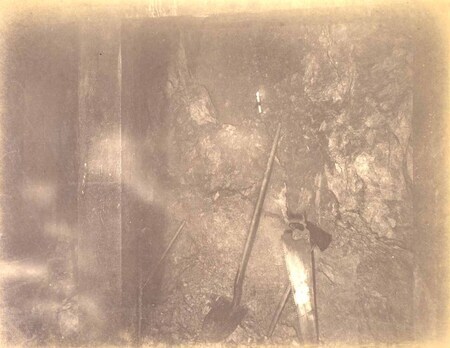 Mt Con 550 level East sill floor.  Showing ore breast on hanging wall.